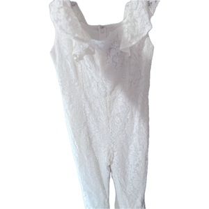 White laced jumpsuit. NWT